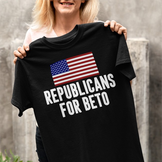 Texas Republicans For Beto American Flag T Shirt Beto For Governor Marko Silberhand