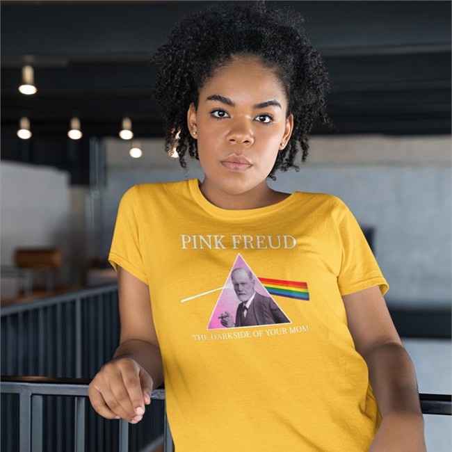 Pink Freud Side Of Your Mom Shirt Black