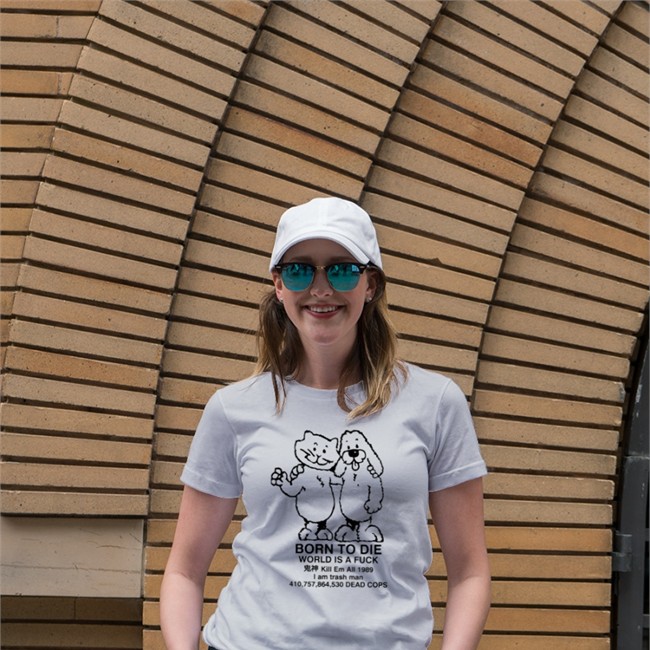 Born To Die World Is A Fuck Kill Em All 1989 I Am Trash Man 410,757,864,530 Dead Cops T Shirt