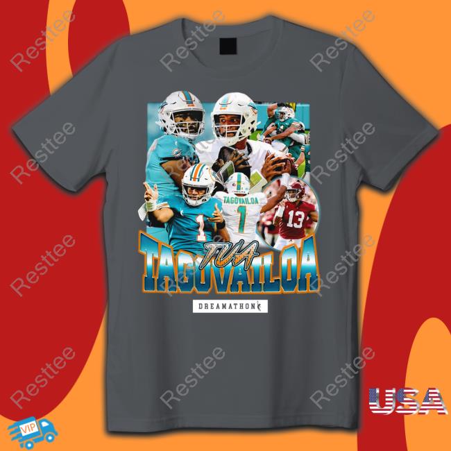 River Cracraft And Jaylen Waddle Tua Tagovailoa T Shirt Dreamathon Merch Miami Dolphins