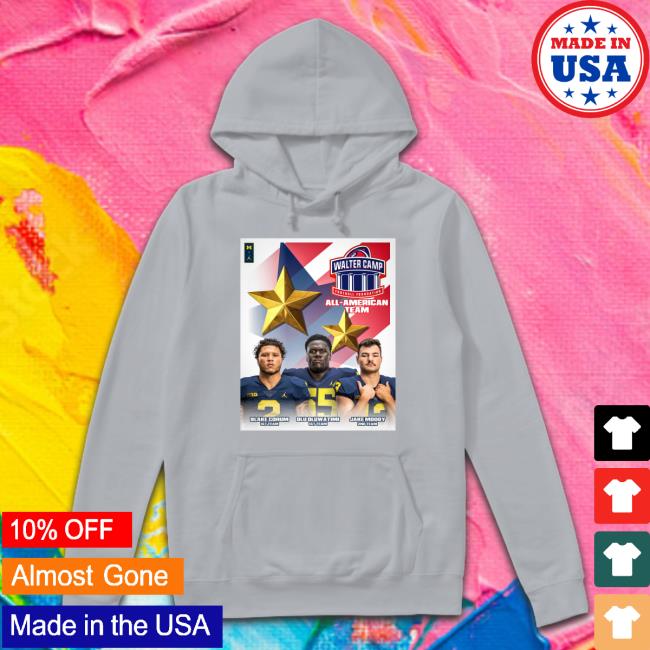 Official Michigan wolverines walter camp Football foundation allAmerican team Hoodie