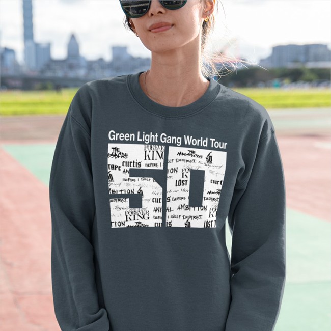 50cent G Unit Brands Merch Green Light Gang World Tour Concert 50 Shirt