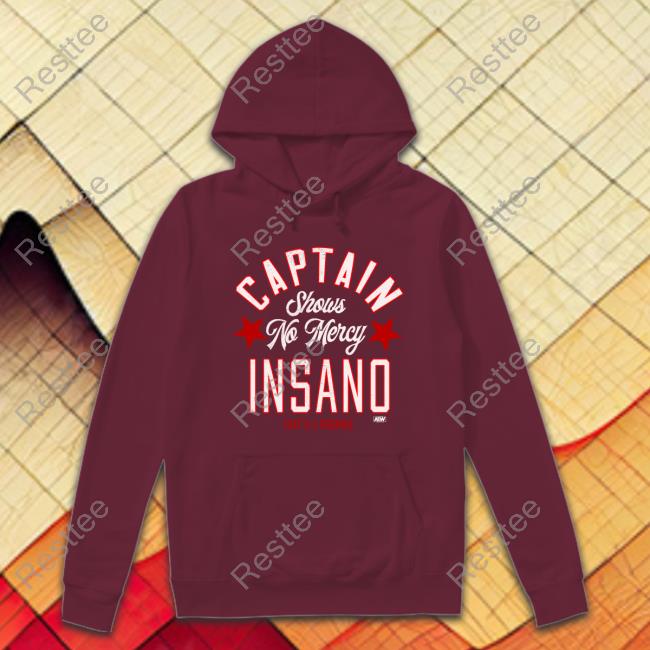 Captain Insano Shows No Mercy Shop Aew Shirt Shop Aew All Elite Wrestling Merch Captain Insano Shows No Mercy Shirt
