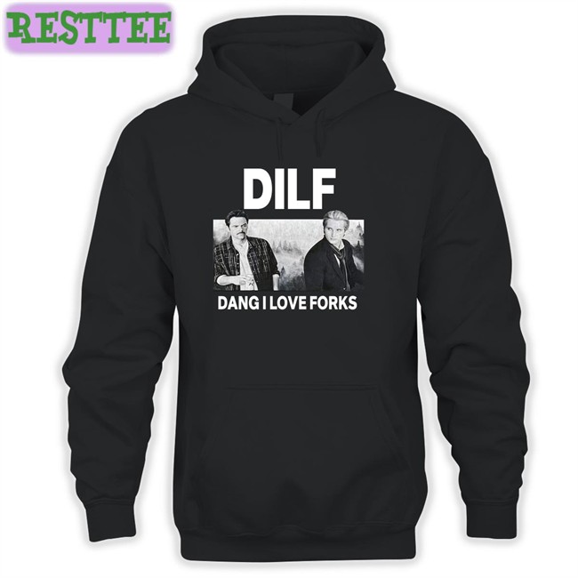 Dilf Dang I Love Forks T Shirt Black