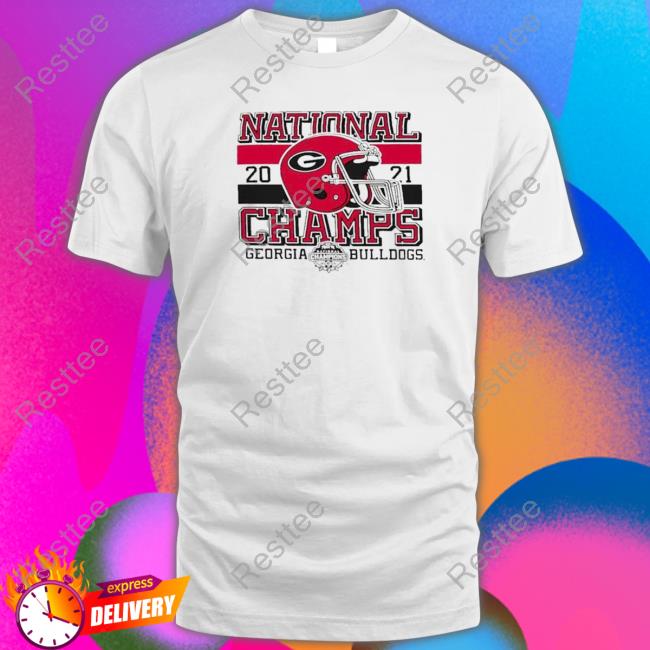 Georgia Bulldogs Champion Youth College Football Playoff 2021 National Champions Winning Stripes TShirts