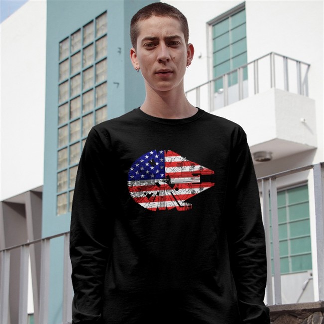 Mark Hamill Star Wars Millennium Falcon American Flag Shirts Independence Day 2022