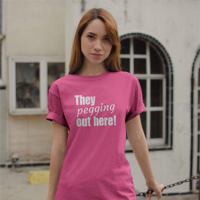 They Pegging Out Here Shirt Bonfire Keke Palmer’S Powerslide They Pegging Out Here T-Shirt