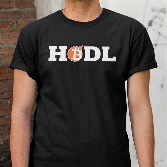Crypto Girl Hodl Bitburn Black T-Shirt