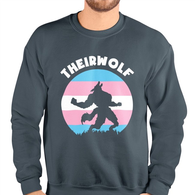Theirwolf Trans Pride Lgbt Tee Transgender Flag Bvdgrrl