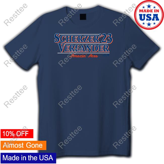 Breakingt Merch Scherzer Verlander 23 Amazin' Aces Long Sleeved T Shirt Breakingt Merch Scherzer Verlander 23 Amazin' Aces T Shirt
