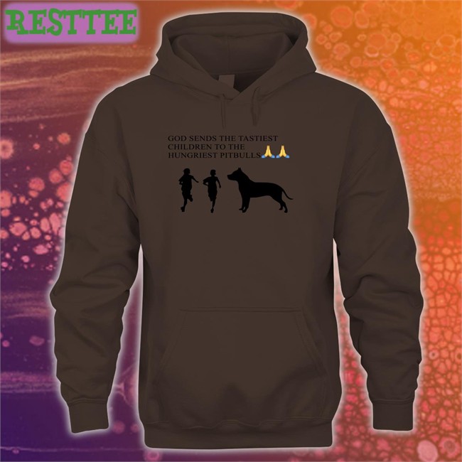 Shirts That Go Hard God Sends The Tastiest Children To The Hungriest Pitbulls Hooded Sweatshirt Shirtsthtgohard