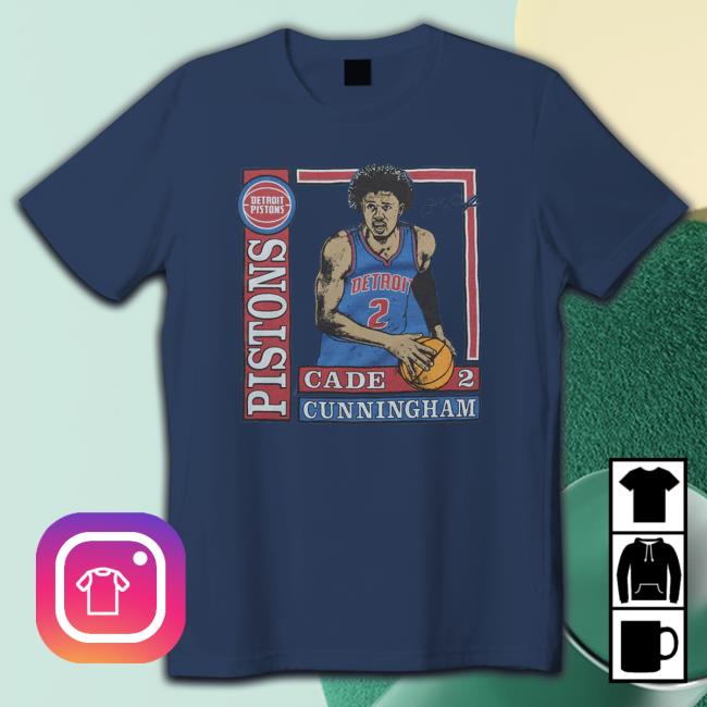 Official Cade Cunningham Detroit Pistons Homage Rookie Player Pack Tri-Blend Hooded Sweatshirt