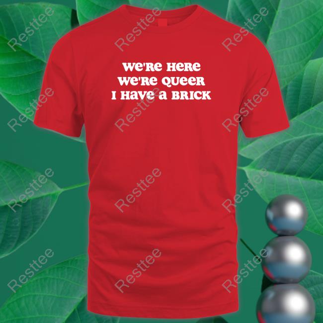 We're Here We're Queer I Have A Brick Hoodie