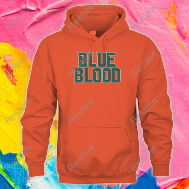 Blue Blood Shirt White Blue Blood Hooide Barstool Sports
