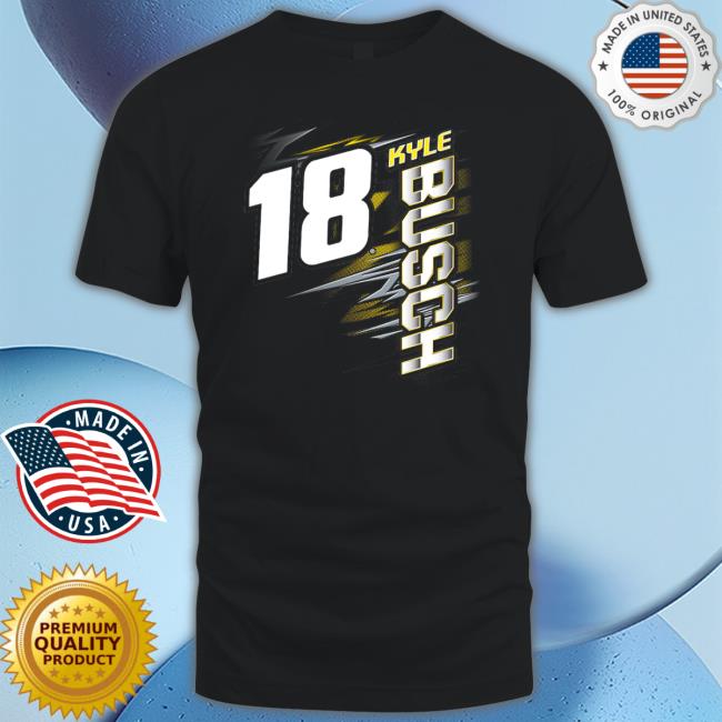 Kyle Busch Joe Gibbs Racing Team Collection Black 2022 NASCAR Cup Series Schedule TShirts
