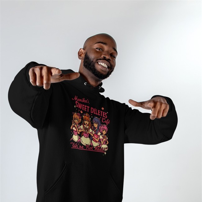 The Yetee Shop Monika's Sweet Deletes Cafe We're Not Real Tee By Doki Doki Literature Club Wario64