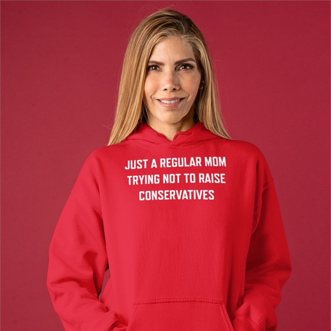 Just A Regular Mom Trying Not To Raise Conservatives T Shirts Zen Lion Design Merch The Millennial Dr. Sue