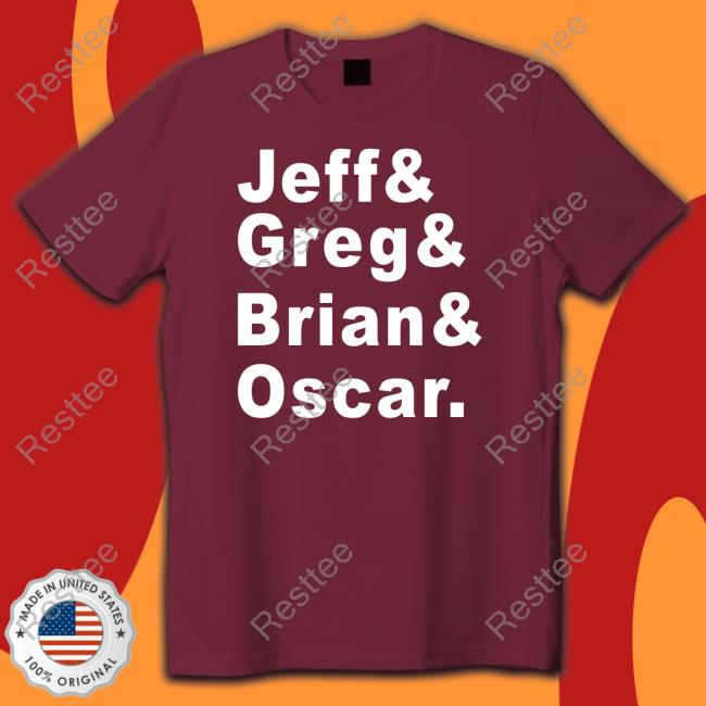 Official Jeff Greg Brian Oscar Long Sleeve Hooded Sweatshirt