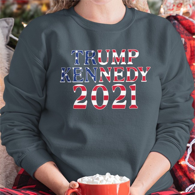 Trump Kennedy American Flag Sweatshirt Jason Selvig