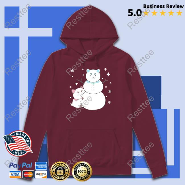 Bee And Puppycat Snowman Tee Shirt Bee And Puppycat Merch Snowman Crewneck Sweatshirt