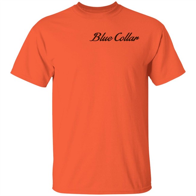 Adam Calhoun Merch T-Shirt Blue Collar Shirt - Safety Orange