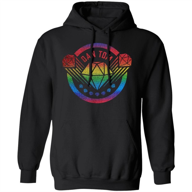 The Official Dantdm Shop Dantdm Merch Dantdm Black Rainbow Hologram Hoodie