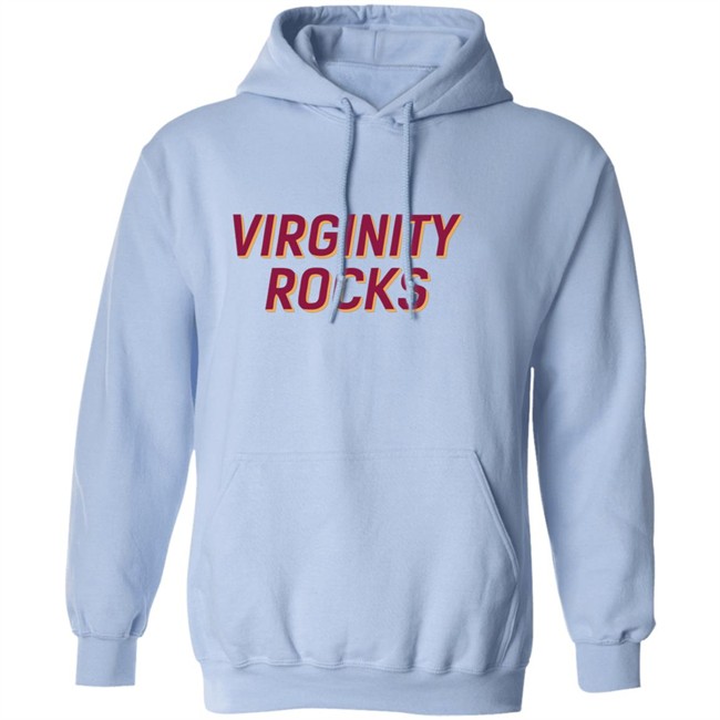 Light blue Virginity Rocks hoodie sweatshirt