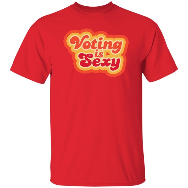 Zach Braff Voting Is Sexy Red Tee Shirt Zach Braff Voting Is Sexy Red Tee Shirt