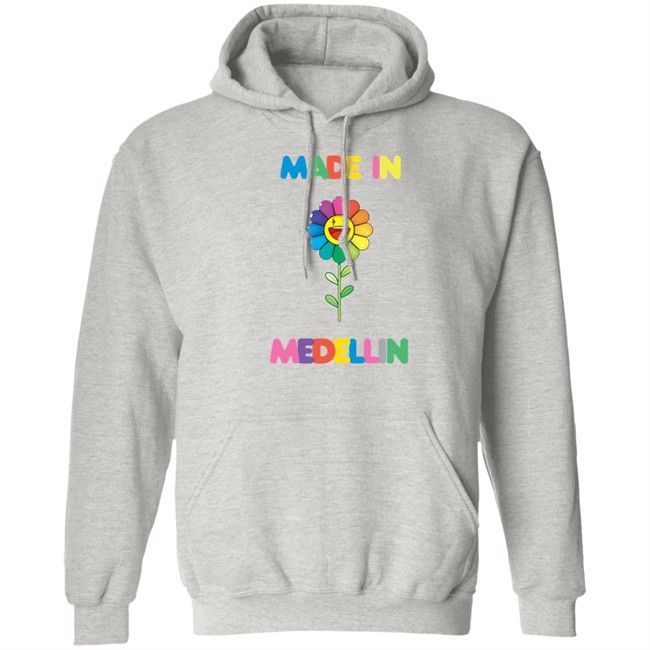 Made In Medellin Hooded sweatshirt with song J Balvin Blanco Made In Medellin Hooded sweatshirt with song J Balvin Blanco