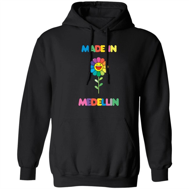 Made In Medellin Hooded sweatshirt with song J Balvin Blanco Made In Medellin Hooded sweatshirt with song J Balvin Blanco