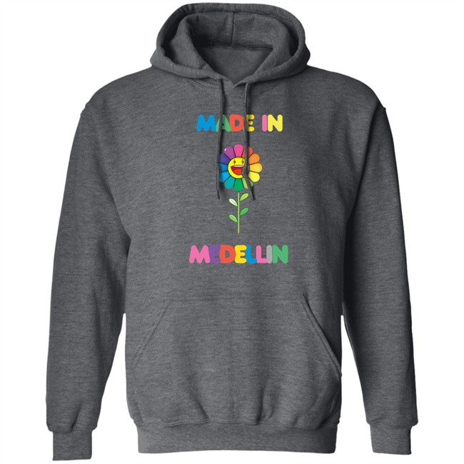 Made In Medellin Hooded sweatshirt with song J Balvin Blanco Made In Medellin Hooded sweatshirt with song J Balvin Blanco