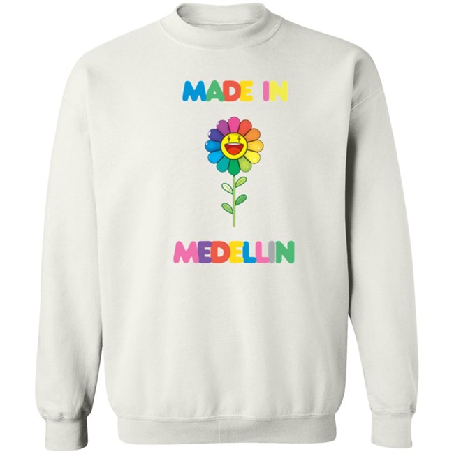 Made In Medellin Hooded sweatshirt with song J Balvin Blanco Made In Medellin Hooded sweatshirt with song J Balvin Blanco