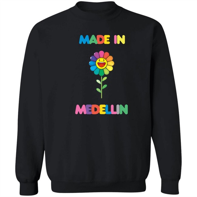 Made In Medellin Hooded sweatshirt with song J Balvin Blanco Made In Medellin Hooded sweatshirt with song J Balvin Blanco