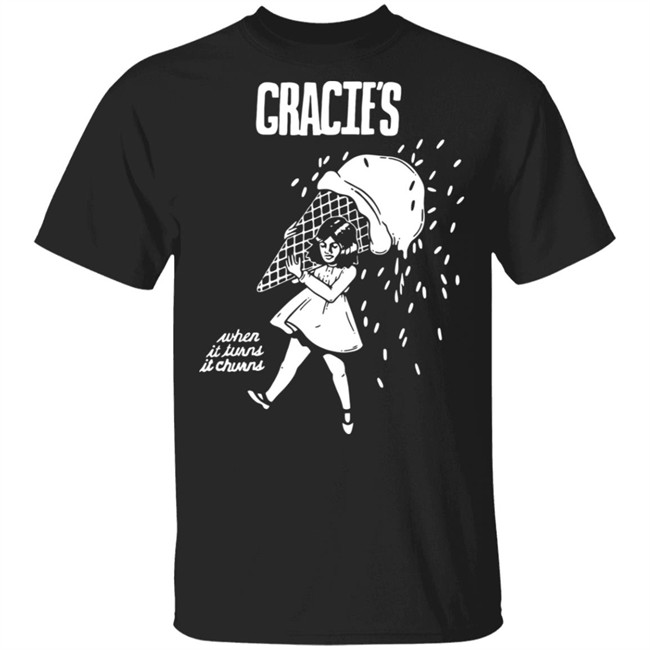 An artsy Gracie's Ice Cream Shirt