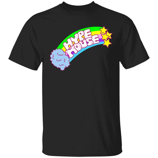 Hype house Rainbow black tee