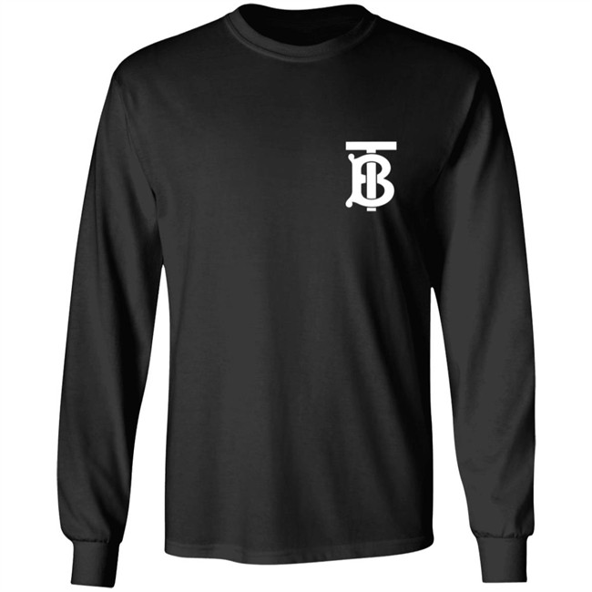 Burberry Long Sleeve Monogram Motif Cotton Top