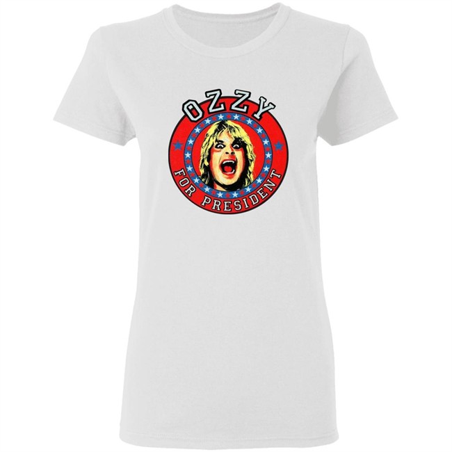 Ozzy for President shirt - Kelly Osbourne stops by the grocery store for eggs while wearing an Ozzy for President shirt