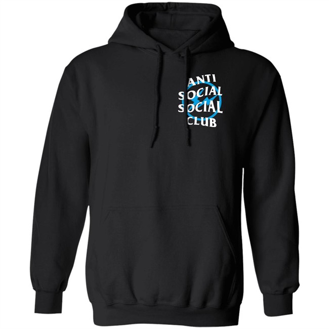 StockX Anti Social Social Club x Fragment Blue Bolt Hoodie (FW19) Black