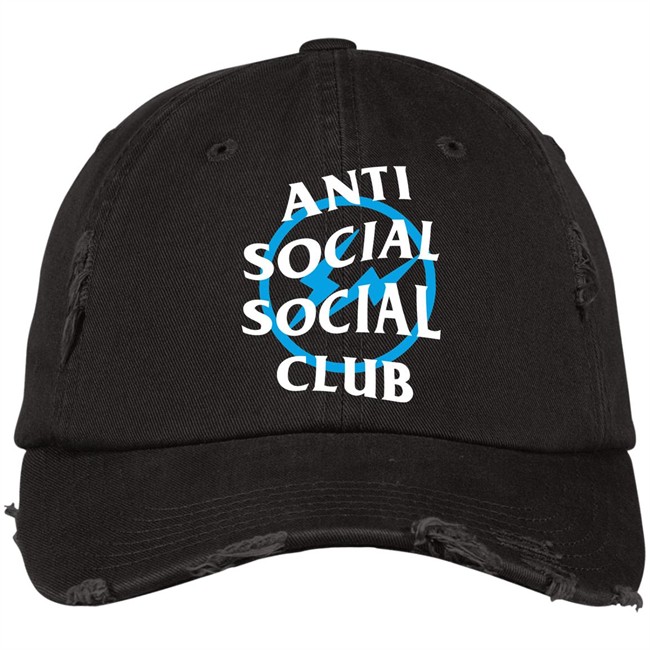 StockX Anti Social Social Club x Fragment Blue Bolt Hat (FW19) Black