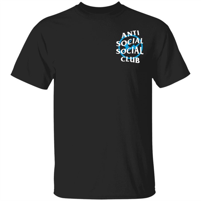 Anti Social Social Club x Fragment Blue Bolt Tee(FW19) Black Back