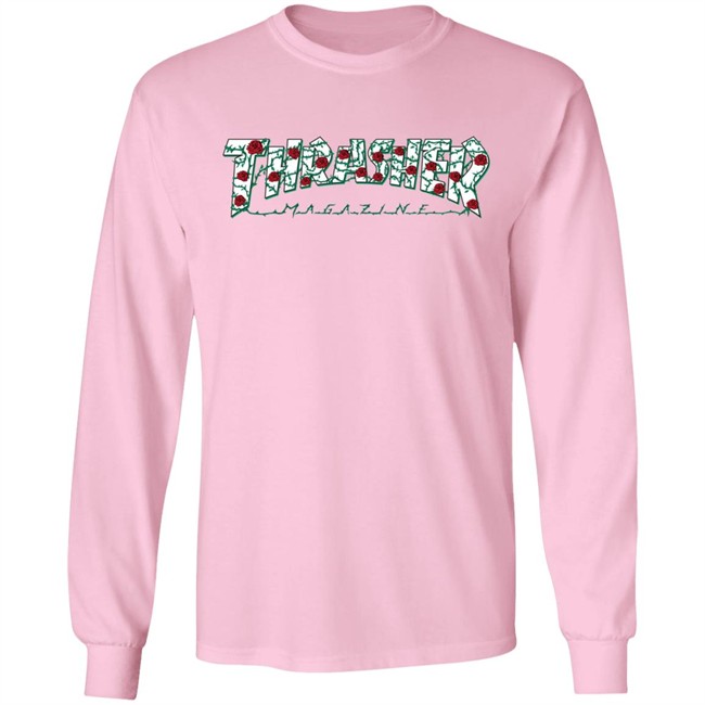 Thrasher Roses Pink Hoodie Thrasher Roses Pink Hoodie