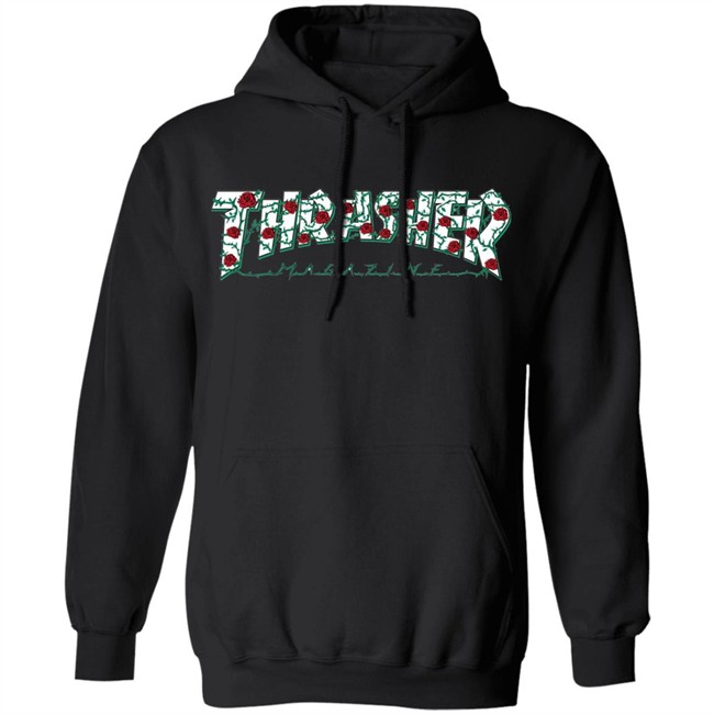 Thrasher Roses Pink Hoodie Thrasher Roses Pink Hoodie