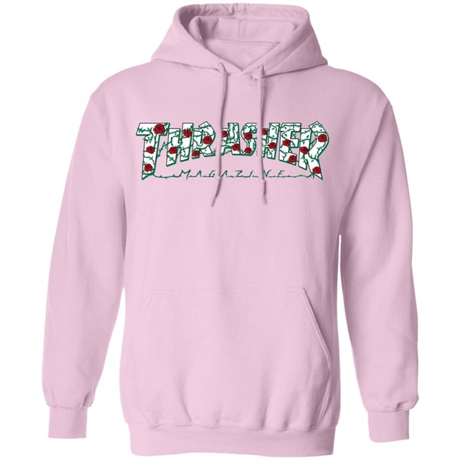 Thrasher Roses Pink Hoodie Thrasher Roses Pink Hoodie