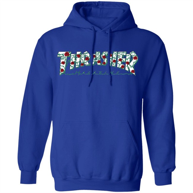 Thrasher Roses Pink Hoodie Thrasher Roses Pink Hoodie