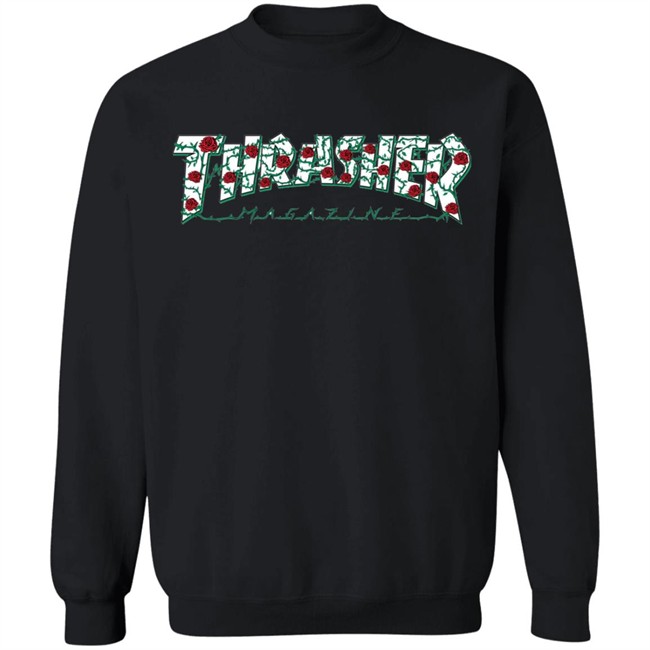 Thrasher Roses Pink Hoodie Thrasher Roses Pink Hoodie
