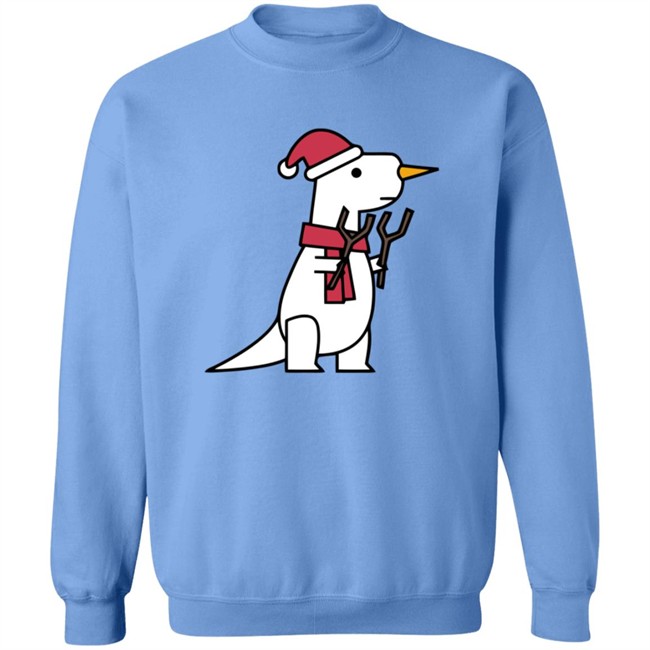 Shop Dinosaur Merch Store Snowman T Rex SweatShirt