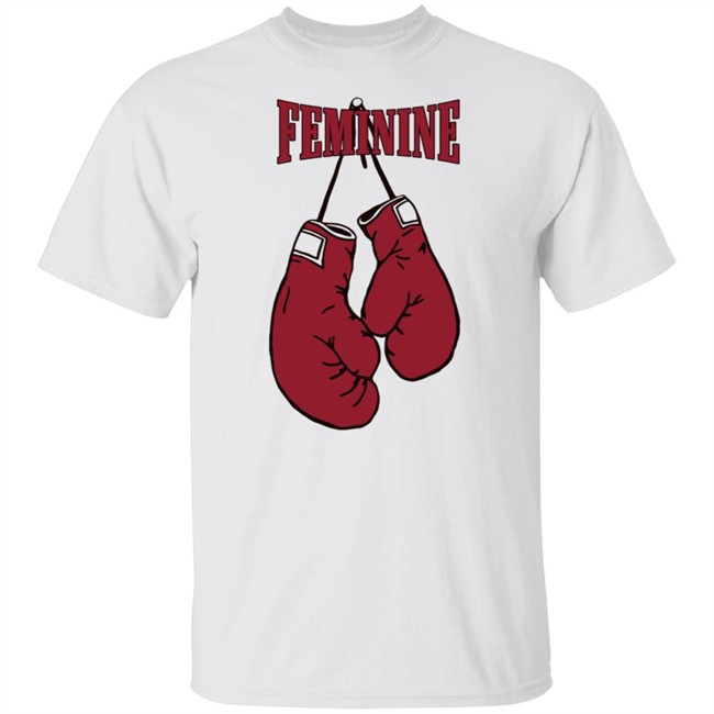 Depop Store Shop Merch Hayley White And Red Feminine Boxing Gloves Tee Feminine Boxing Gloves Tee Shirt