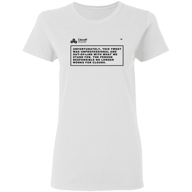 Cloud9 C9 Mateus This Tweet Was Unprofessional T Shirt Cloud9 C9 Mateus This Tweet Was Unprofessional T Shirt
