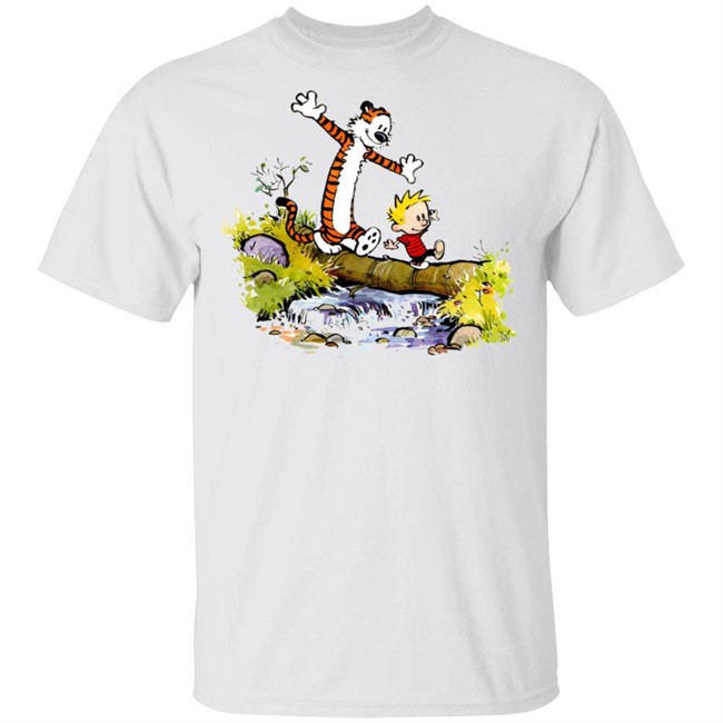 Joey's calvin doing hobbes t shirt friends