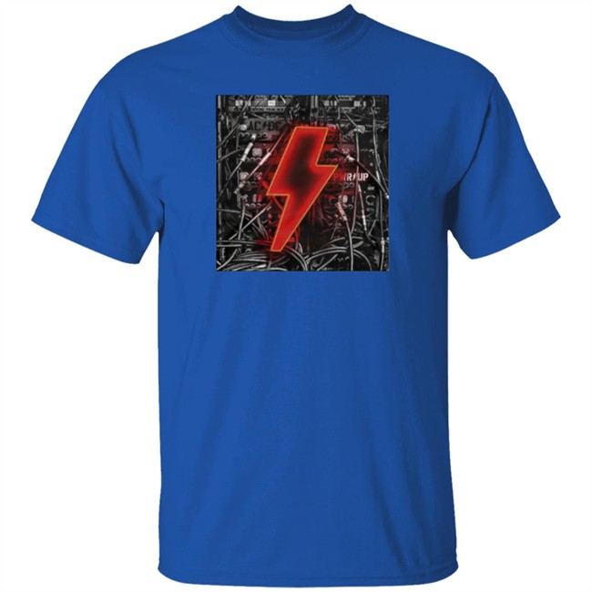 Acdc Merch Bolt N Wires Black T Shirt Acdc Merch Bolt N Wires Black T Shirt